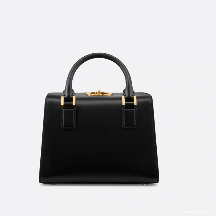 Cheap Box Dior Small Boston Bag Black Calfskin 0811 Luxury